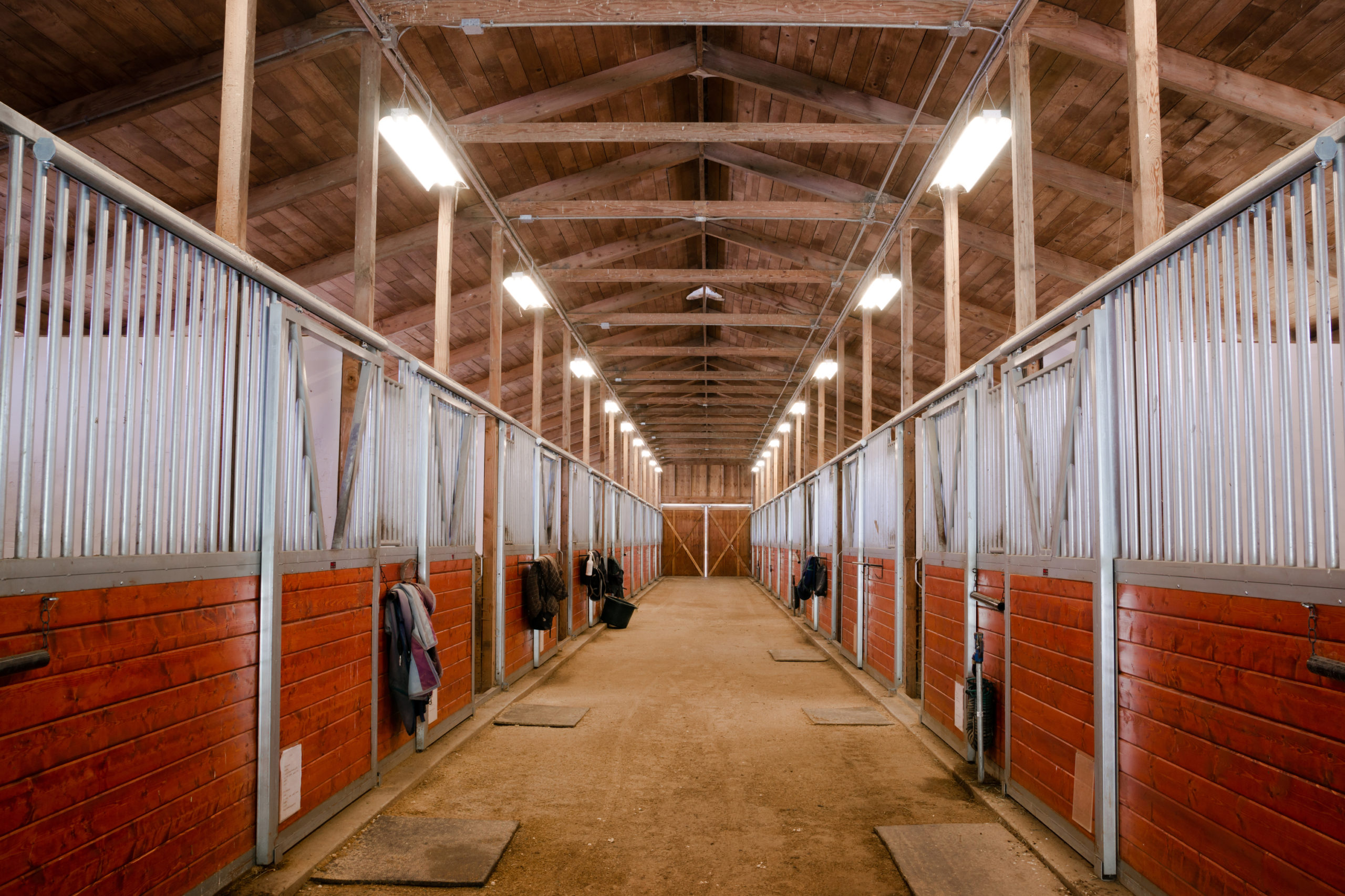 Stables in barn